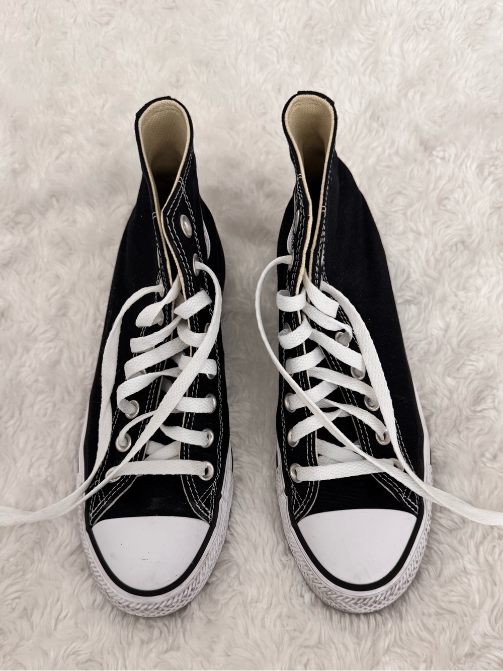Converse Black and White Unisex High-Top Sneakers - Picture 2 of 6